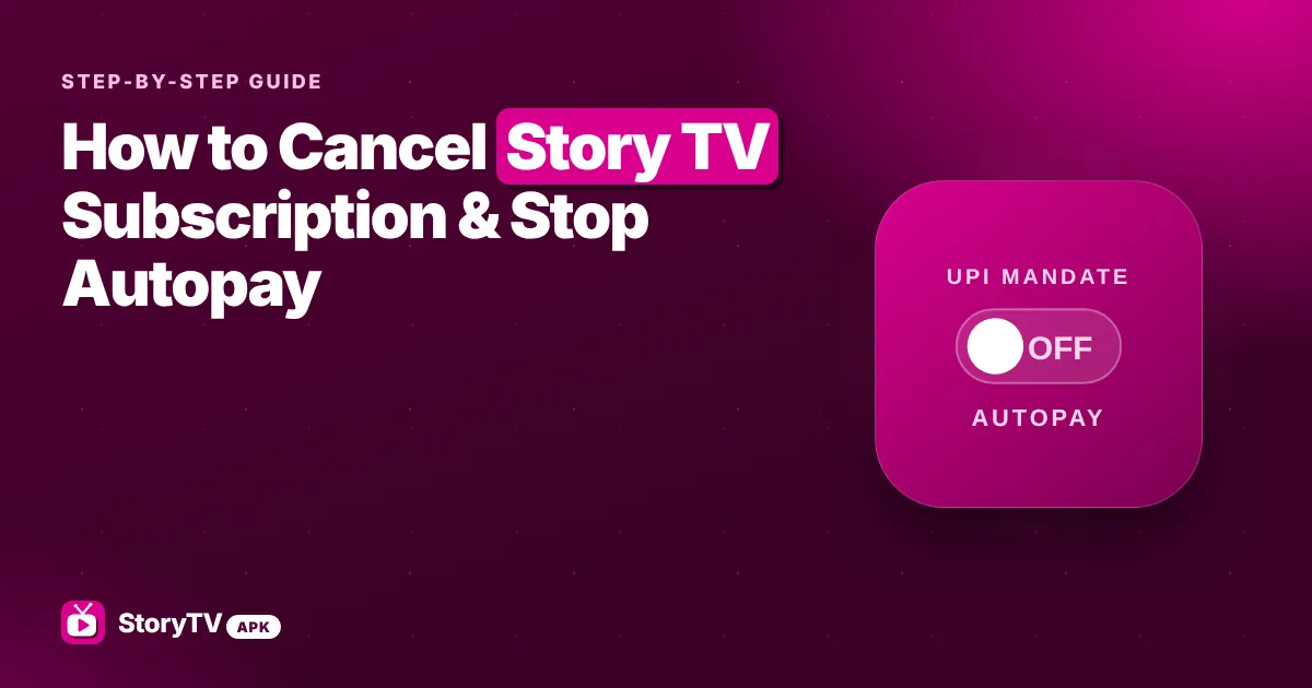 How to cancel Story TV subscription and stop autopay